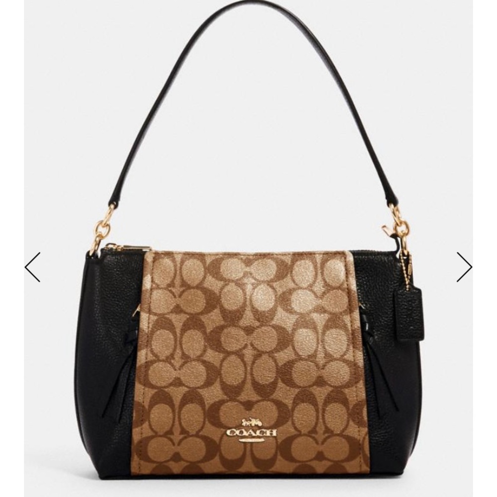 SMALL MARLON SHOULDER BAG IN SIGNATURE CANVAS - Picture 1 of 5